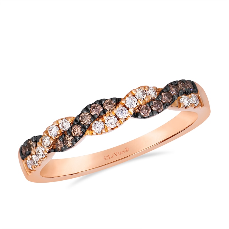 Main Image 1 of Le Vian 14ct Diamond Rose Gold Chocolate 0.25ct Diamond Ring