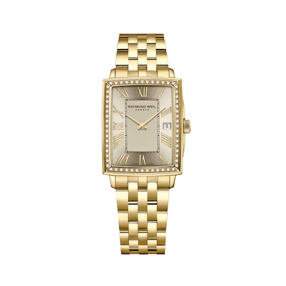 Women's Raymond Weil Toccata 34Mm Gold-Tone Dial Yellow Gold Pvd Stainless Steel Watch