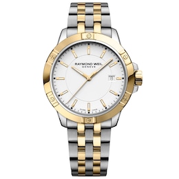 Raymond Weil Tango Men's 41mm White Dial Two-Tone Stainless Steel Watch