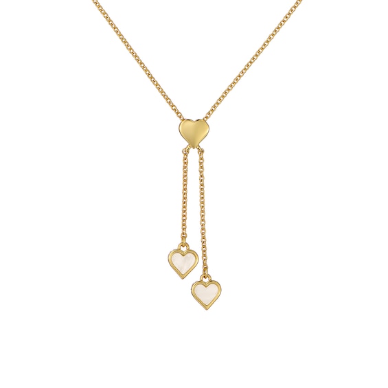 Ted Baker Suki Shimmer Heart Gold Tone Pendant Necklace