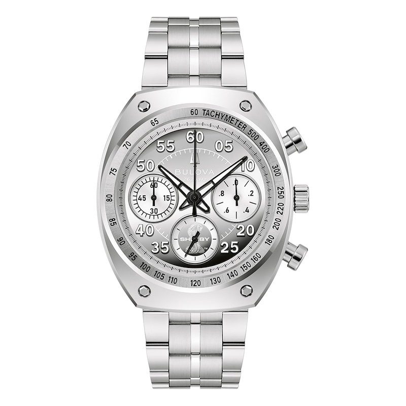 Main Image 1 of Bulova Men's Shelby Racer Silver Tone Dial & Split Finish Stainless Steel Limited Edition Watch