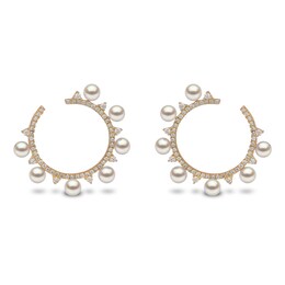 Yoko London 18ct Yellow Gold Pearl & 0.70ct Diamond Earrings