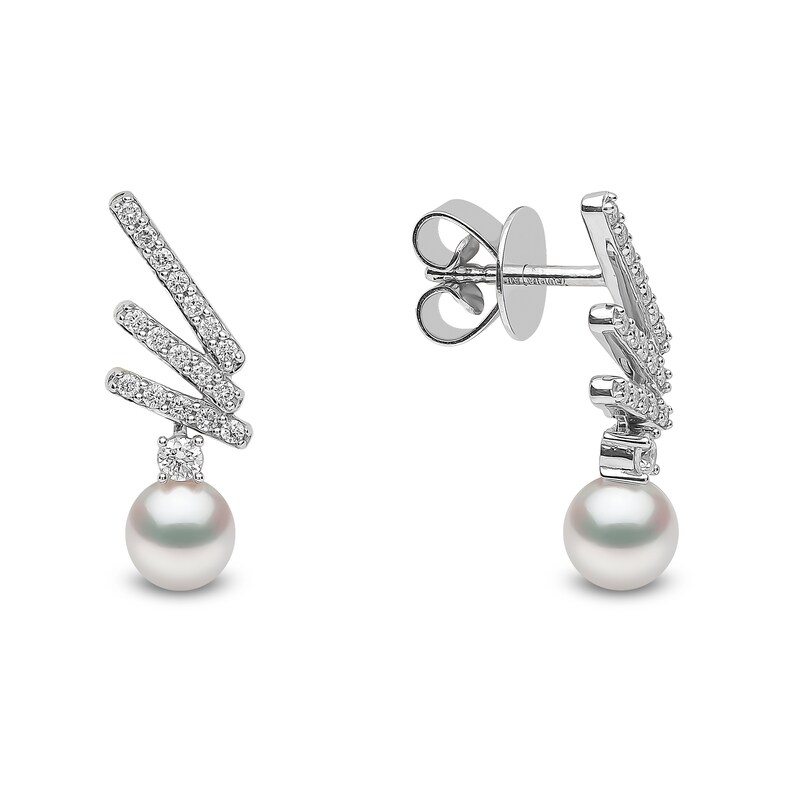 Yoko London 18ct White Gold Pearl & 0.68ct Diamond Earrings