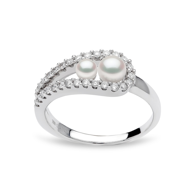Yoko London 18ct White Gold Pearl & 0.27ct Diamond Ring