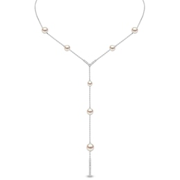 Yoko London 18ct White Gold Pearl & 0.18ct Diamond Necklace