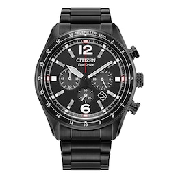 Citizen Chronograph Black IP Stainless Steel Watch