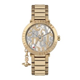 Vivienne Westwood Orb Logomania Women's Champagne Dial Gold Tone Watch