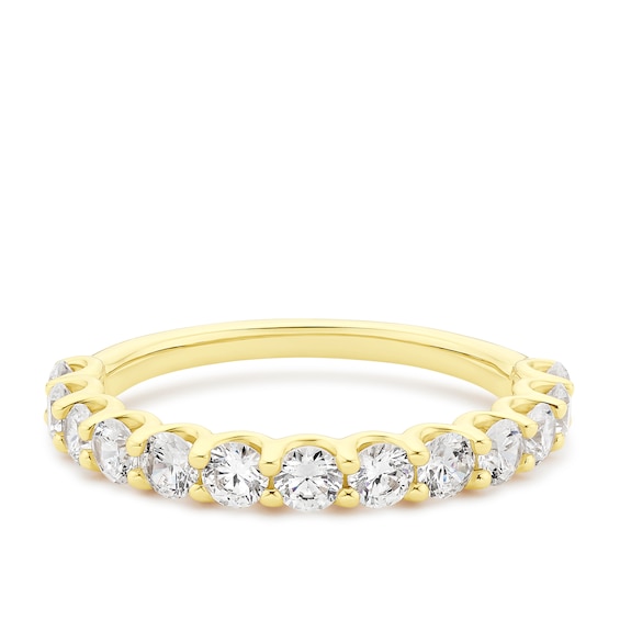 Eternity Ring 18ct Yellow Gold Round Certified 1ct Diamond Ring