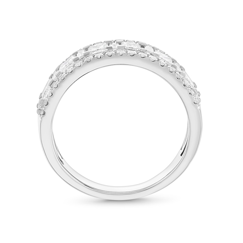 Eternity Ring Platinum Mixed Cut 1ct Diamond Ring, view 3