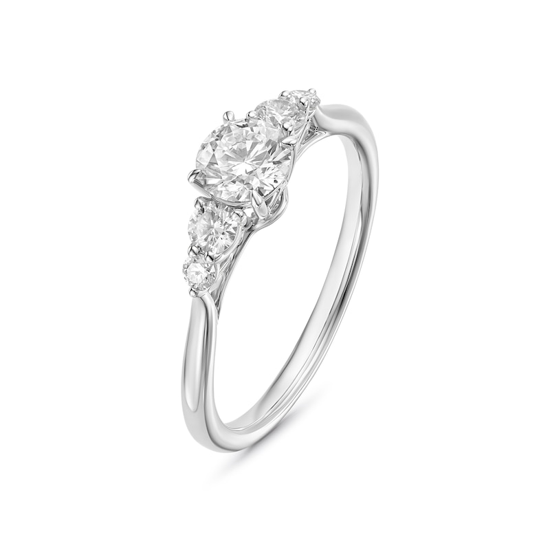 Engagement Ring Arctic Light Platinum Round Certified Solitaire 0.66ct Diamond Ring, view 2