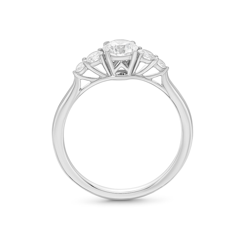 Engagement Ring Arctic Light Platinum Round Certified Solitaire 0.66ct Diamond Ring, view 3