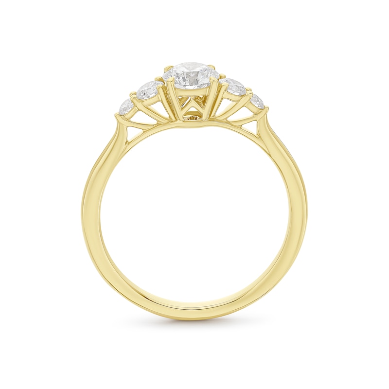 Engagement Ring Arctic Light 18ct Yellow Gold Round Certified Solitaire 0.66ct Diamond Ring, view 3