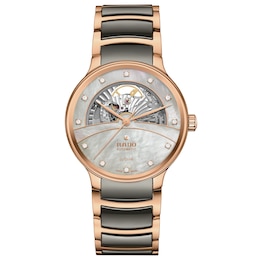 Rado Centrix Automatic Diamonds Open Heart 39.5mm Mother-of-Pearl Dial Two-Tone Watch