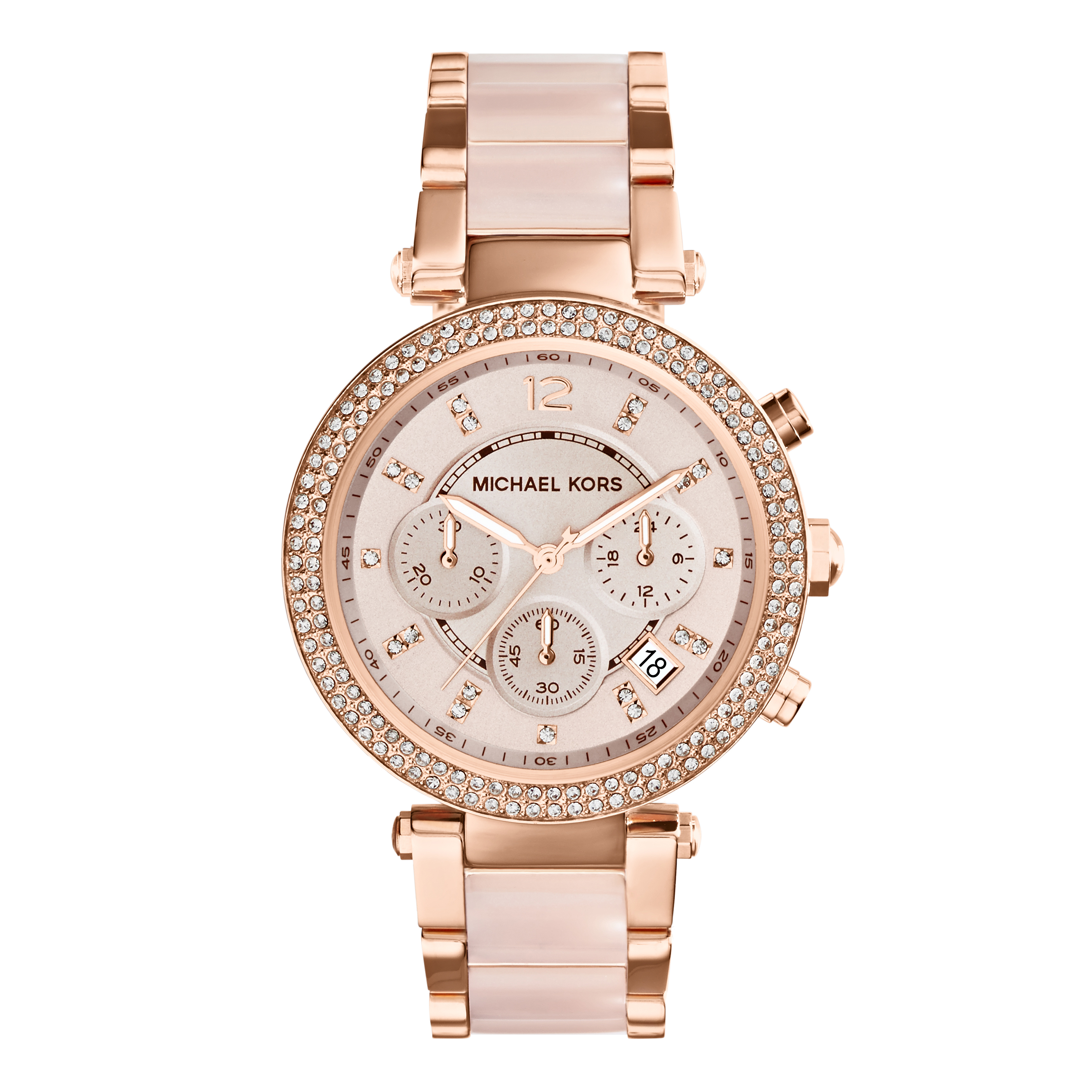 Michael Kors Parker Ladies' Rose Gold-Tone Bracelet Watch