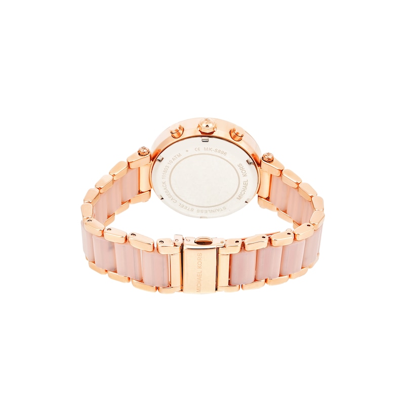 Michael Kors Parker Ladies' Rose Gold-Tone Bracelet Watch