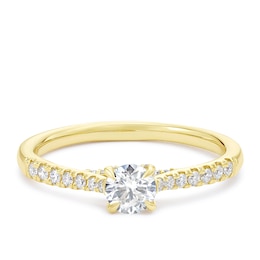 Engagement Ring 9ct Yellow Gold Solitaire 0.50ct Diamond Ring