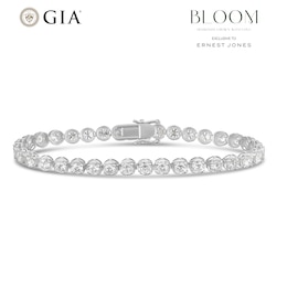 BLOOM 9ct White Gold 7ct Lab Grown Diamond Tennis Bracelet
