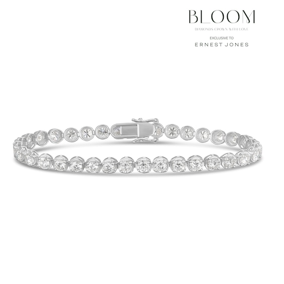 BLOOM 9ct White Gold 7ct Lab Grown Diamond Tennis Bracelet