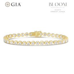 BLOOM 9ct Yellow Gold 7ct Lab Grown Diamond Tennis Bracelet