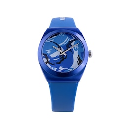 D1 Milano x AAPE Men's 34mm Blue Dial & Blue Strap Watch