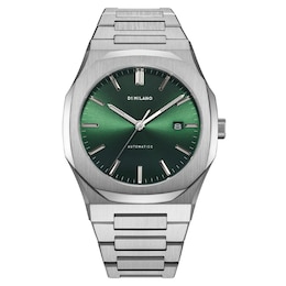 D1 Milano Automatico Men's 41.5mm Green Dial & Stainless Steel Bracelet Watch