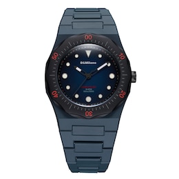 D1 Milano Polycarbon Diver Men's 40.5mm Blue Dial & Polycarbonate Strap Watch