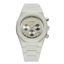 D1 Milano Polychrono Men's 40.5mm Grey Dial & Polycarbonate Strap Watch