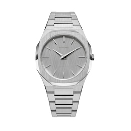 D1 Milano Ultra Thin Men's 40mm Silver Dial Stainless Steel Bracelet Watch
