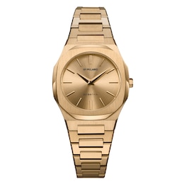 D1 Milano Ultra Thin Women's 30mm Gold Dial & Gold-Tone Bracelet Watch
