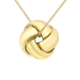 9ct Yellow Gold Knot Pendant Necklace