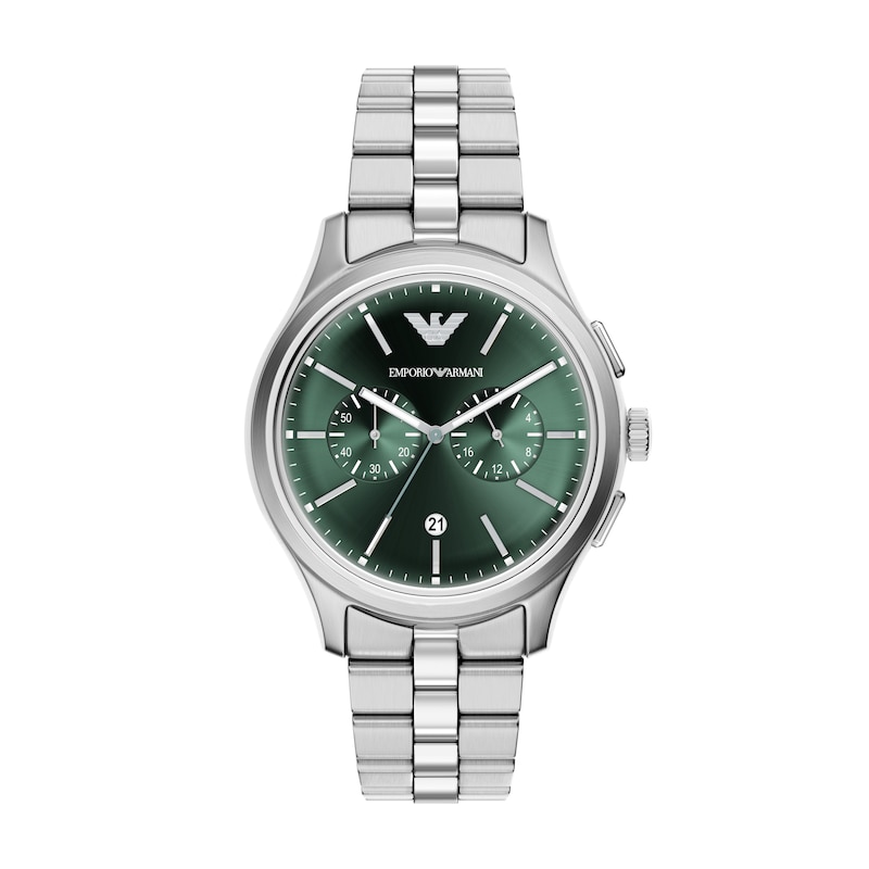 Main Image 1 of Emporio Armani Men's Chronograph Green Dial & Stainless Steel Watch