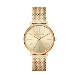 Michael Kors Pyper Women's Three-Hand Gold-Tone Stainless Steel Watch