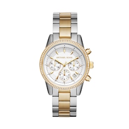 Michael Kors Bryant Women's Chronograph Two Tone Stainless Steel Watch