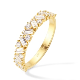 9ct Yellow Gold Cubic Zirconia Eternity Ring