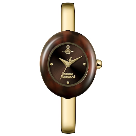 Vivienne Westwood Audley Women's Dark Brown Dial Stainless Steel Bangle Watch