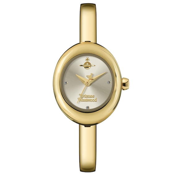 Vivienne Westwood Audley Women's Gold Dial Stainless Steel Bangle Watch
