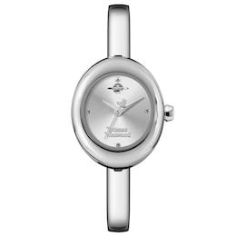 Vivienne Westwood Audley Women's Silver Dial Stainless Steel Bangle  Watch