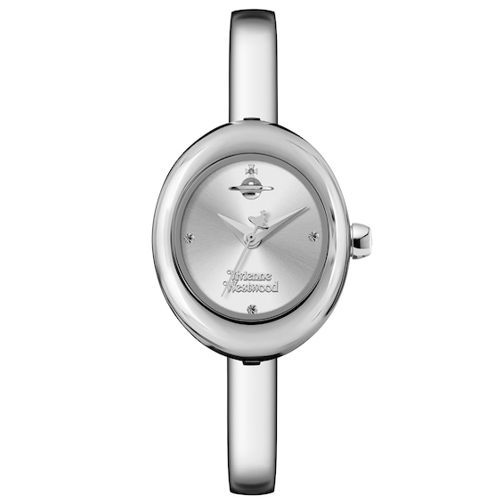 Vivienne Westwood Audley Women's Silver Dial Stainless Steel Bangle Watch