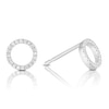 Thumbnail Image 0 of 9ct White Gold Diamond Circle Stud Earrings