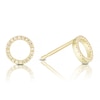 Thumbnail Image 0 of 9ct Yellow Gold Diamond Circle Stud Earrings