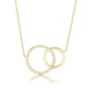 Thumbnail Image 1 of 9ct Yellow Gold Diamond Interlinked Circle Necklace