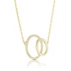 Thumbnail Image 2 of 9ct Yellow Gold Diamond Interlinked Circle Necklace