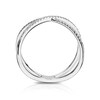 Thumbnail Image 3 of 9ct White Gold Cross Over 0.14ct Diamond Ring
