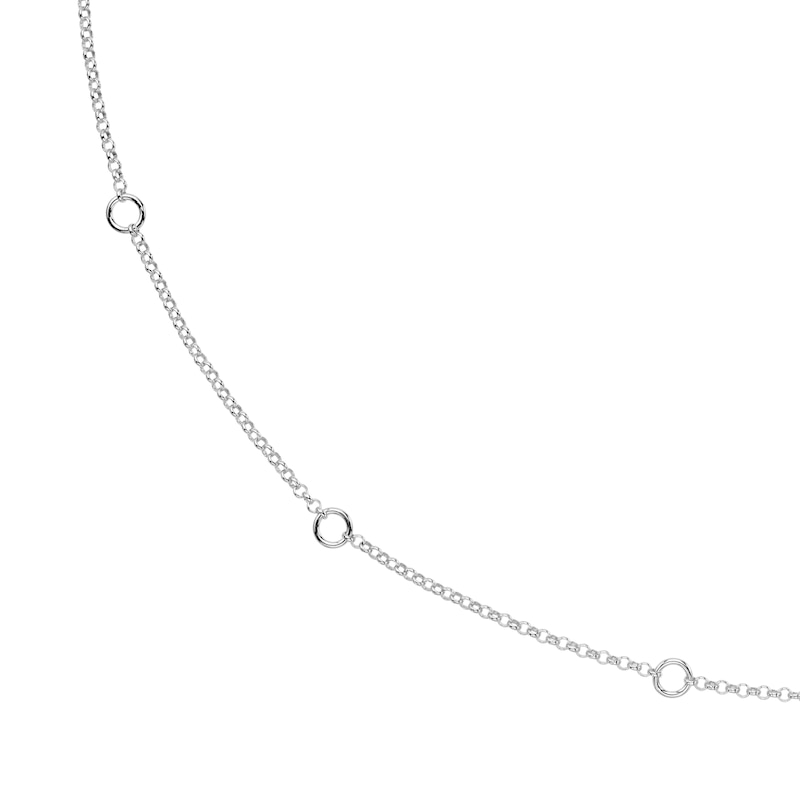 9ct White Gold 22Inch Adjustable Link Chain