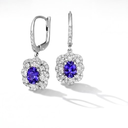 Le Vian Couture Blueberry Tanzanite, Vanilla Diamonds & 18ct White Gold Earrings