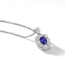 Le Vian Couture Blueberry Tanzanite, Vanilla Diamonds & 18ct White Gold Pendant