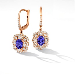 Le Vian Blueberry Tanzanite, Nude Diamonds & 14ct Rose Gold Earrings
