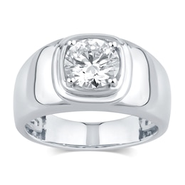 9ct White Gold Lab Grown 1ct Diamond Solitaire Ring (Size L)
