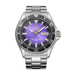 Orient Mako Kamasu Purple Dial Stainless Steel Bracelet Limited Edition Watch