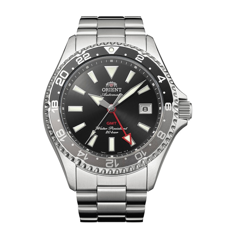 Main Image 1 of Orient Mako GMT Black Dial Stainless Steel Bracelet Watch